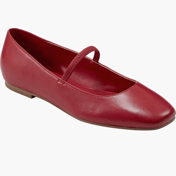 Marc Fisher LTD Urella Mary Jane Flats Red Leather size 8 $120 - Picture 11 of 16